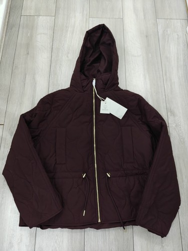 Zara women hooded burgundy - women's,