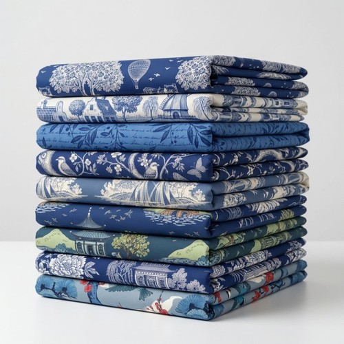 Blue toile collection - blue,