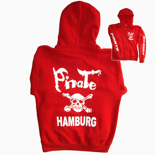 Pirate hooded jacket red - pirate,