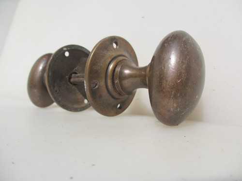 Victorian brass door knobs - brass,