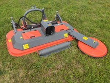 Tractor finishing mower with swing arm - three point linkage