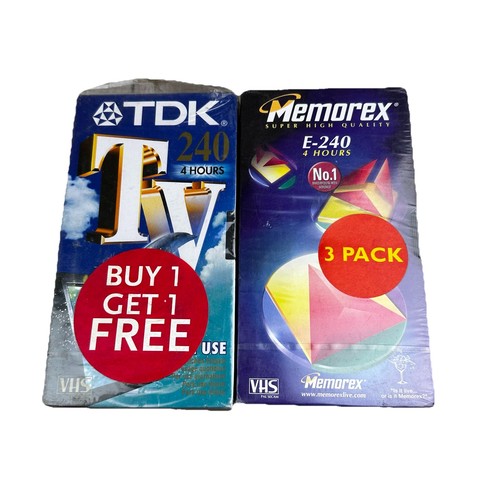 Vhs tdk memorex sealed - memorex,