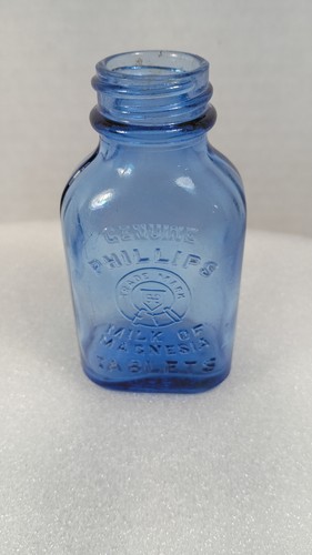 Blue milk magnesia bottle - blue,