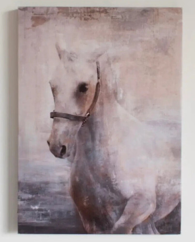 White horse canvas - horse, decoration