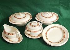 Vintage Wood’s Ivory Ware Serving Set – England – Art Deco Woods Ware – Rare 