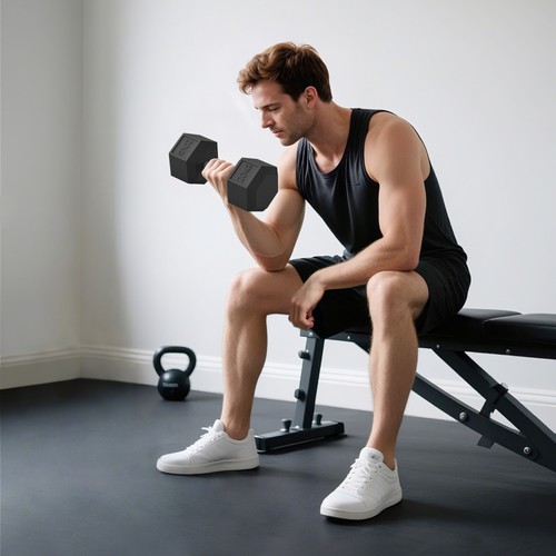 20kg hex rubber - rubber, dumbbell