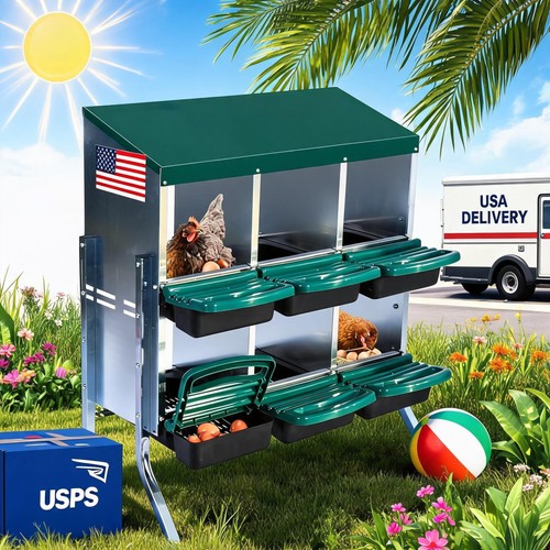 Chicken nesting box 6 - nesting,