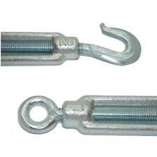 Turnbuckle Zinc Plated Steel M8 Hook to Eye Rope Wire Tensioner Strainer