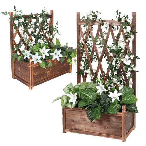 Wooden garden planter plant - wooden,