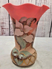 Fenton Vase Burmese Trillium