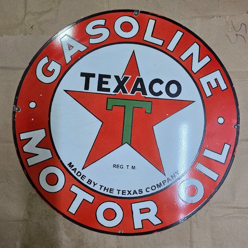 Texaco gasoline porcelain - gasoline,