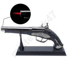 Lighter Jet Flame Gun/Pistol Antique Vintage Butane BBQ Cigar Gift Pipe Firelock