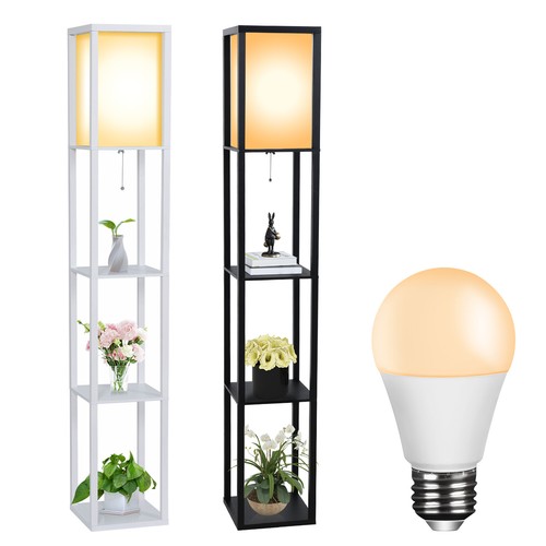 Wooden floor lamp - lamp, with