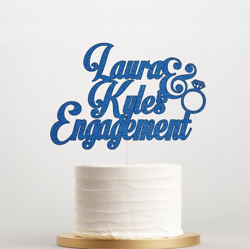 Personalised engagement cake - personalised,