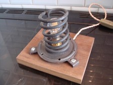 heater coil upcycled lamp light retro man cave steam punk  one off pat tested