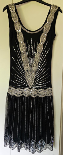 Frock frill black silver - -, black/silver