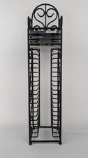 Heavy Wrought Iron Style CD Storage Tower Rack Holds 25 CDs 64x14x14cm