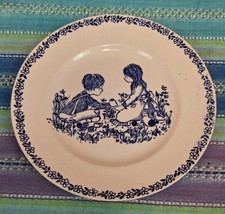 ALFRED MEAKIN Childrens Plate Blue White Floral Edge