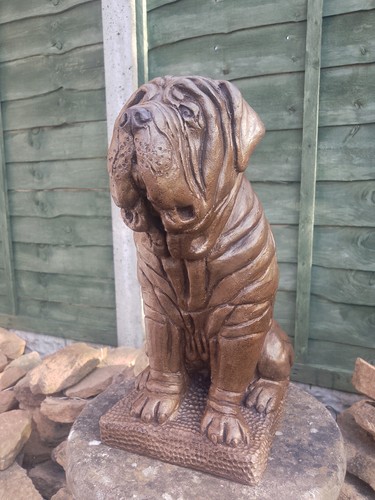 Sitting bronzed stone - bronzed,