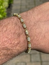 Men's Barrel Bracelet 14k Gold