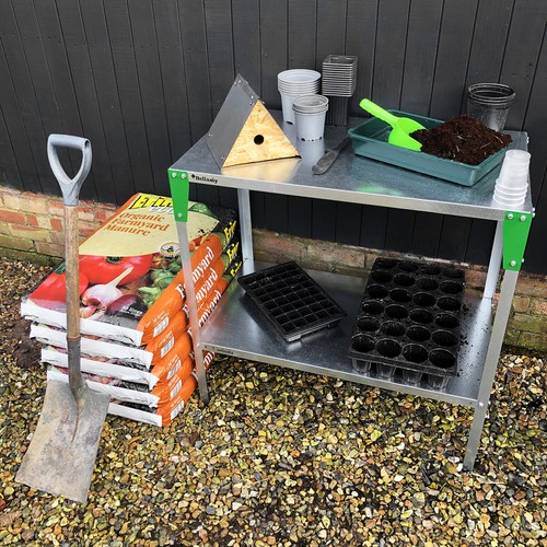 Potting flat table plants - potting,