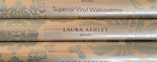 Laura Ashley Tatton Duck Egg Wallpaper, Superior Vinyl set three rolls