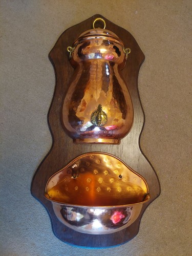 Vintage french copper lavabo - vintage,