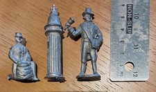 Set Of Victorian(?) Era Post Box And 2 Postmen, Box  62mm Tall