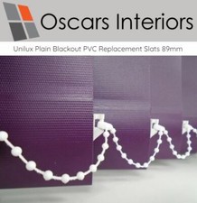 Unilux Welded Blackout Waterproof PVC Replacement Vertical Blind Slats 3.5" 89mm