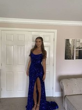 Sherri Hill Royal Blue Sequin – Size 8-10– Worn Once – “Best Dressed” Winner!