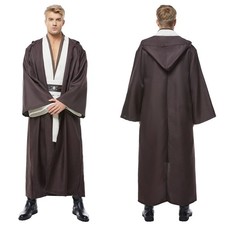 Star Wars Kenobi Robe Jedi Tunic Cape with Hood Men's Cosplay Costume CLOAK ONLY