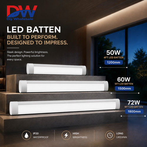 Led batten light - batten, 6ft