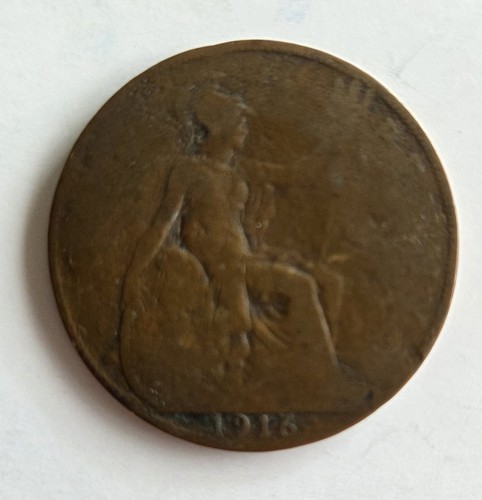 1916 king george one penny - 1916,