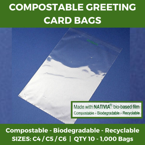 Compostable cello bags - -, clear