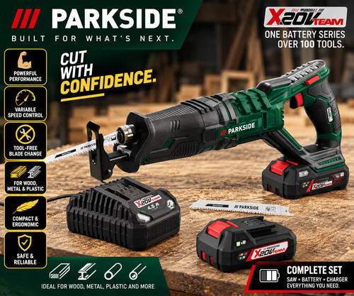 Parkside 20v cordless sabre - parkside,