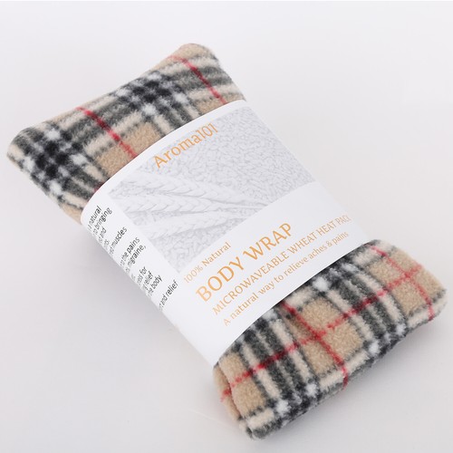 Large microwavable wheat bag - wheat,