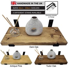 Wooden Board Wall Shelf Handcrafted Rustic Wooden Shelves Brackets Display Shelf