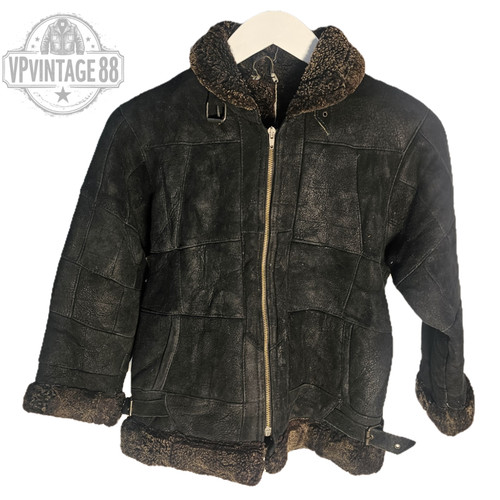Vintage black shearling - b3,