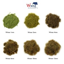 Static Grass Flock 2, 4, 6mm Winter CHOOSE LENGTH & SIZE Model Scenery Material