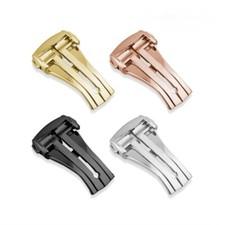 14mm 16mm 18mm 20mm Stainless Steel Deployant Watch Strap Folding Buckle Clasp