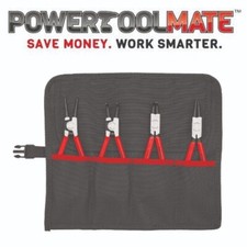 Knipex KPX001956 4 Piece Circlip Plier Set Kit in Tool Roll 00 19 56