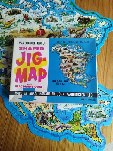 Vintage waddingtons jig - waddingtons, map