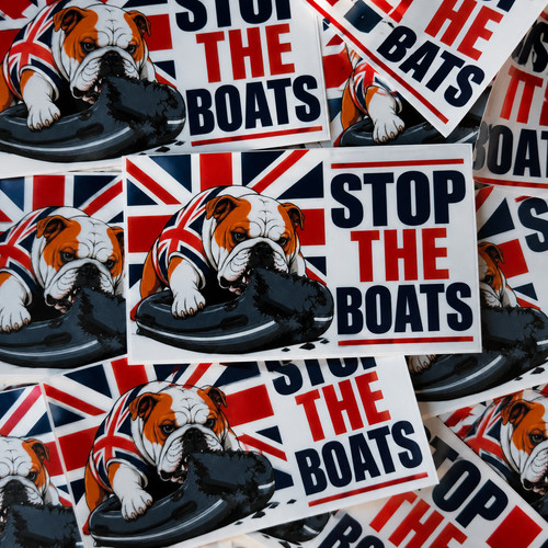 Stop the boats stickers - the,