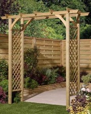 Wide Garden Arch Broadway Pergola Rowlinson Archway Trellis Outdoor Wooden
