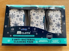 MINKY MCLOTH POWERFUL HIGH DENSITY MICROFIBRE * 3 ANTIBACTERIAL CLEANING PADS*