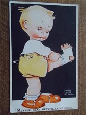 1935 MABEL LUCIE ATTWELL Artist Signed Postcard Children Boy Humour Quotation