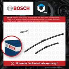2x Wiper Blades (Pair) Flat / Aero type fits FORD FIESTA Front 2012 on Set Bosch