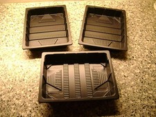 5 TO 200  HALF SIZE QUALITY PLASTIC SEED TRAYS (( NO HOLES ) GRAVEL TRAYS