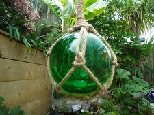 Very Large Green Glass Fishing Boat Net Float 200 MM Buoys Bathroom Garden Beach