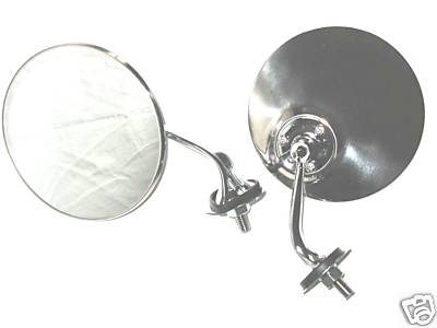 Pair round chrome wing - of,